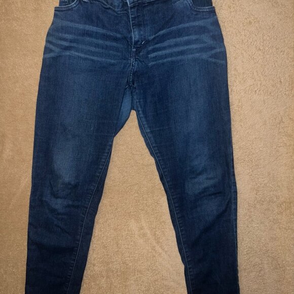 Levi Strauss Girl 18 1/2 Plus Slim Straight Stretch Adjustable Waist Denim Jeans - Picture 1 of 10